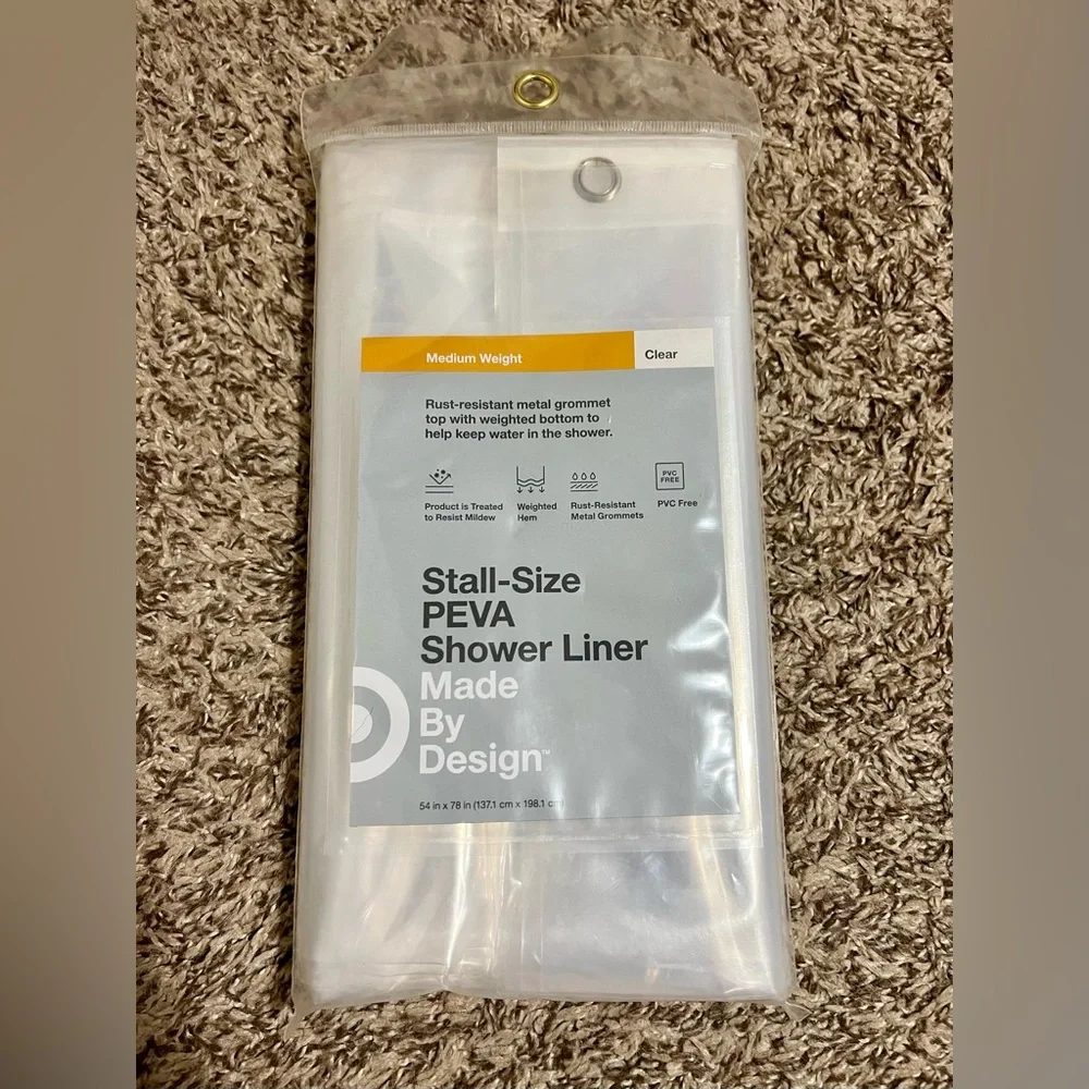 Stall Size Medium Weight PEVA Shower Clear - Made By Design